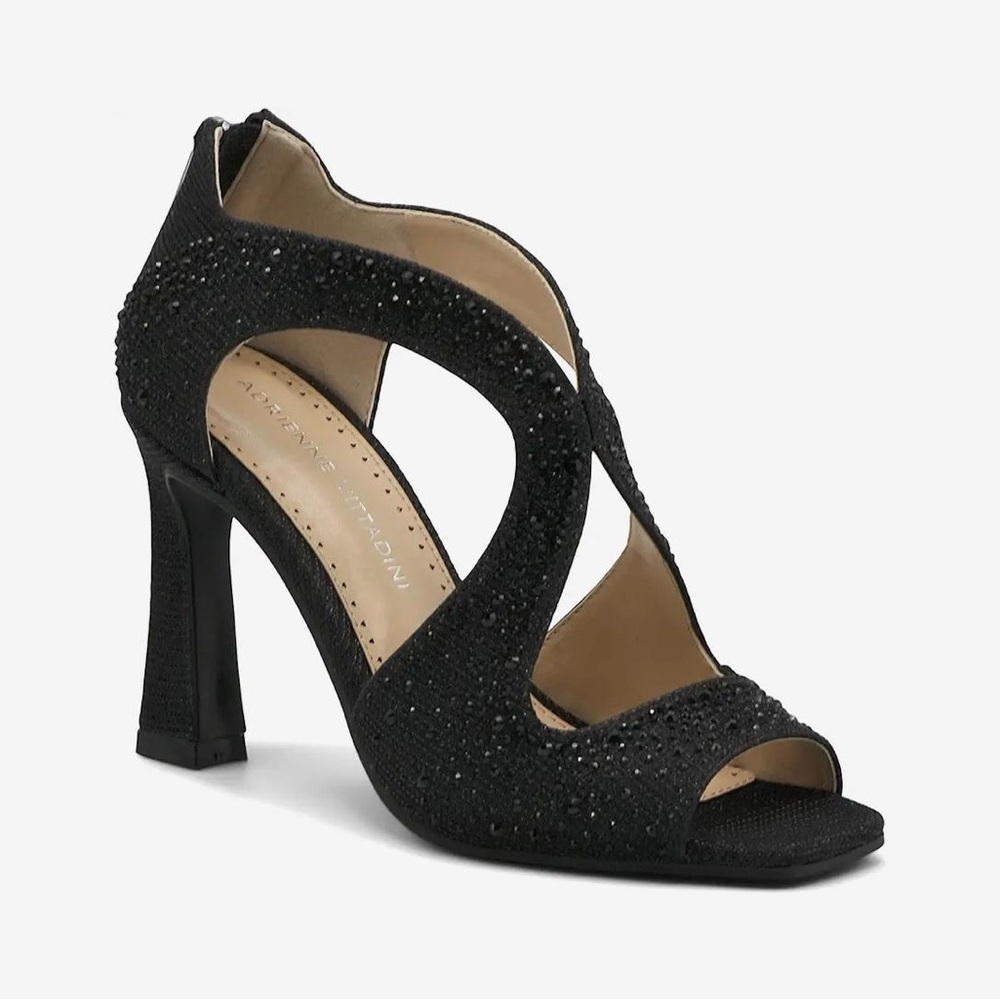 Adrienne Vittadini Womens Golly Rhinestone Open Toe Dress Sandals - NWT